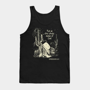 Put On The Whole Armor Of God Hat Cowgirl Western Tank Top